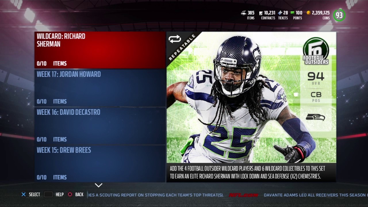 Wildcard Football Outsiders/MUT Gear Update! - Madden 17 Ultimate Team