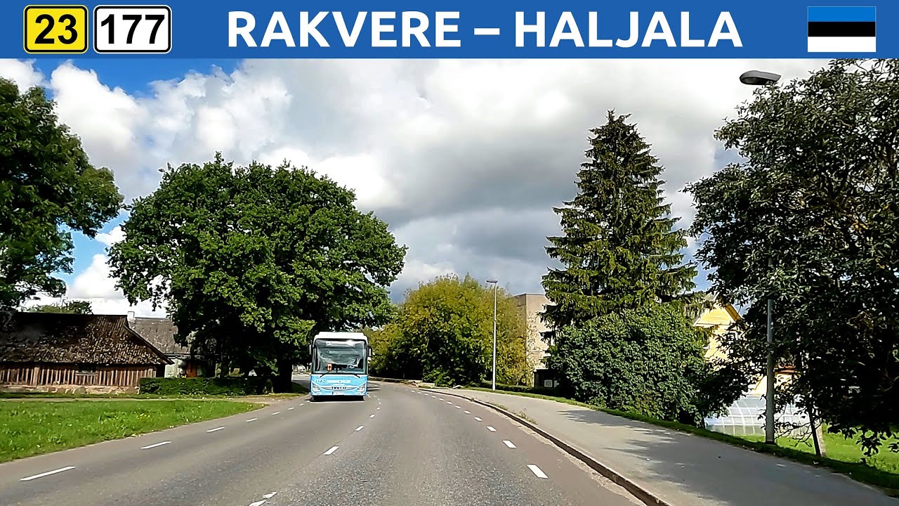 Driving in Estonia. Rakvere - Haljala. 4K