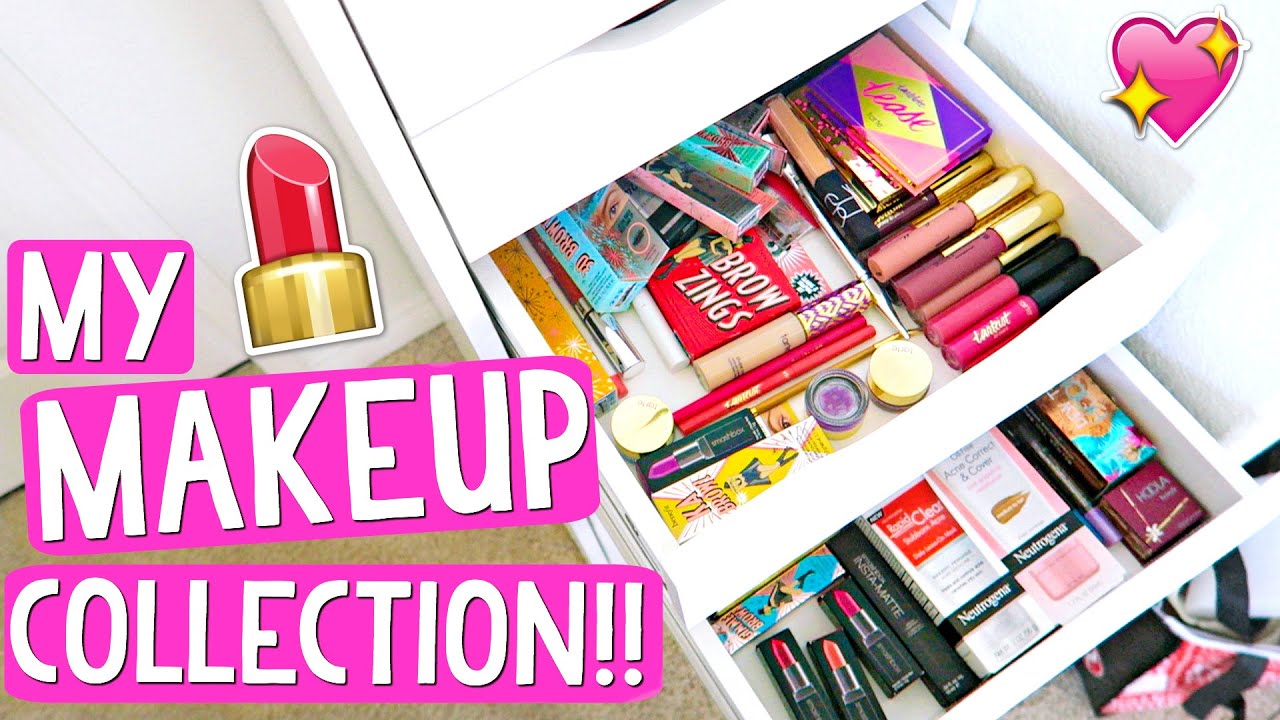 MY MAKEUP COLLECTION + STORAGE!!!! Alisha Marie