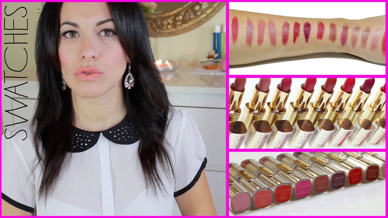 30 Swatch Rossetti L'Oreal ♡ (Color Riche, Rouge Caresse e Glam Shine 6h) - ElenaTee