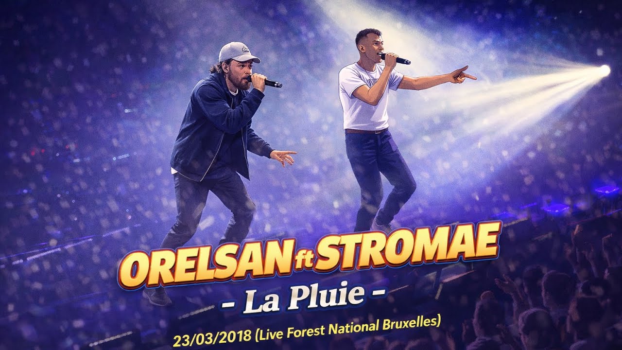 Orelsan ft Stromae - la pluie 23/03/2018 (live forest National Bruxelles)