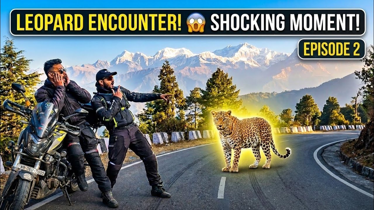 Heart Stopping Moment 🐆 Leopard Crossed Our Path While Riding to Dhotrey || EP - 2 || VLOG 170