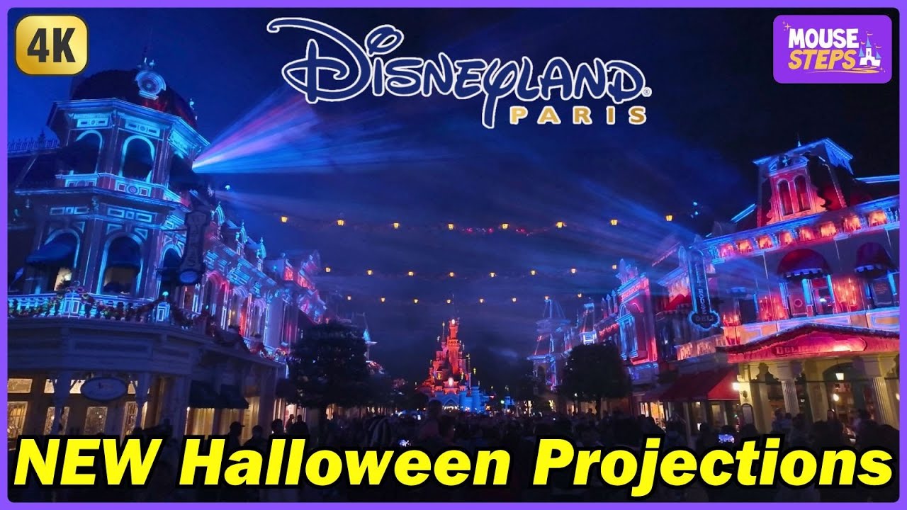 NEW Main Street Halloween Projections at Disneyland Paris for Disney Halloween Festival 2025