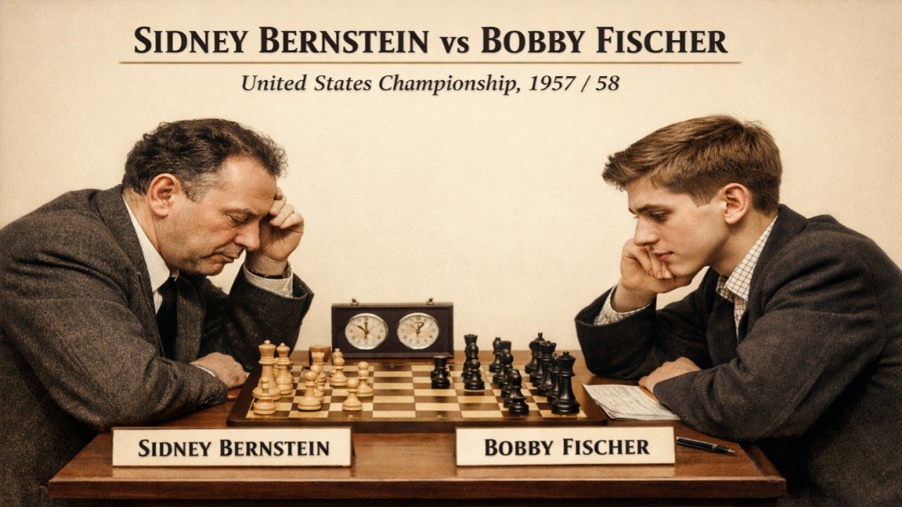 Sidney Bernstein vs Bobby Fischer - United States Championship, 1957 / 58