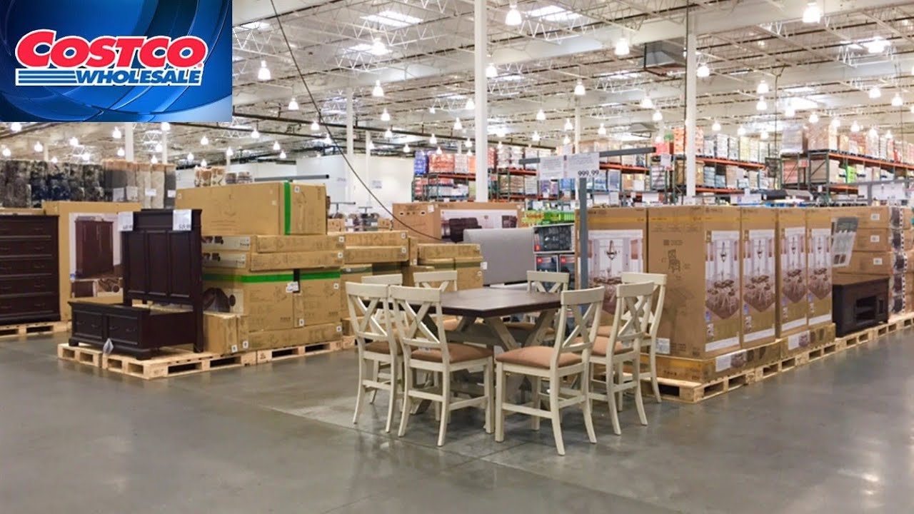 COSTCO KITCHEN DINING ROOM TABLES CHAIRS SOFAS FURNITURE SHOP WITH ME SHOPPING STORE WALK THROUGH