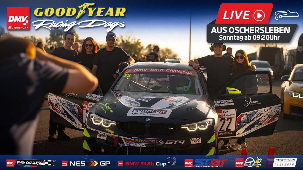 🔴 4. Lauf DMV Goodyear Racing Days 2025 - Oschersleben - 24.08.2025 - Live