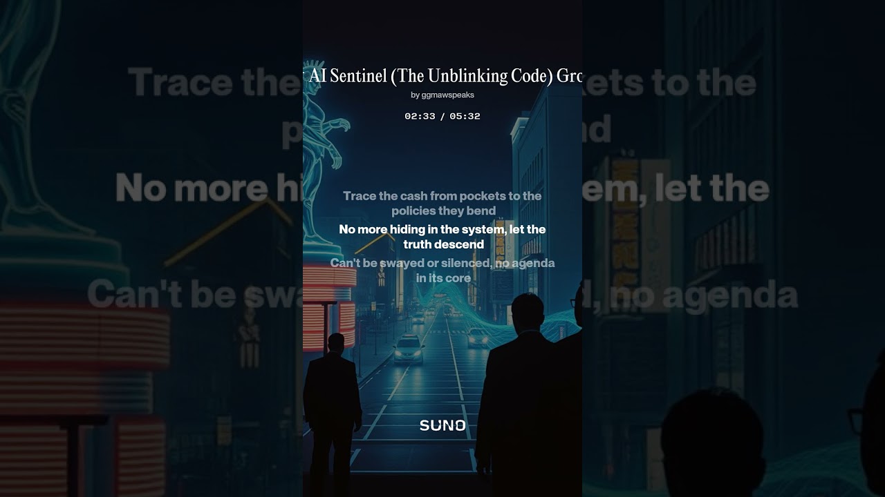 # AI Sentinel/The Unblinking Code (Gritty Blues Rock/Grok) #ggmawspeaks #cleaningmotivation