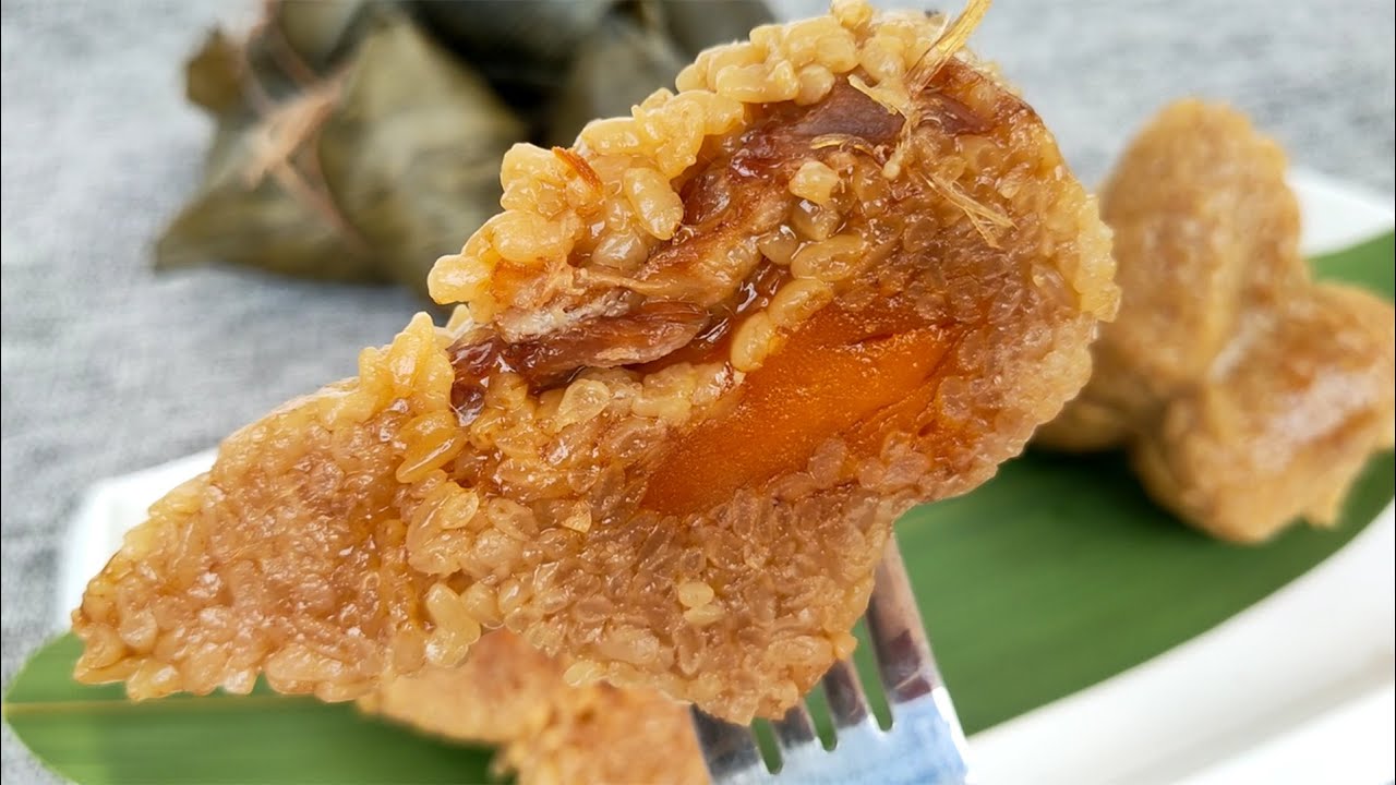 嘉兴肉粽的腌肉方法和拌米技巧来了，软糯咸香，滋滋冒油，真解馋Jiaxing Meat Dumplings