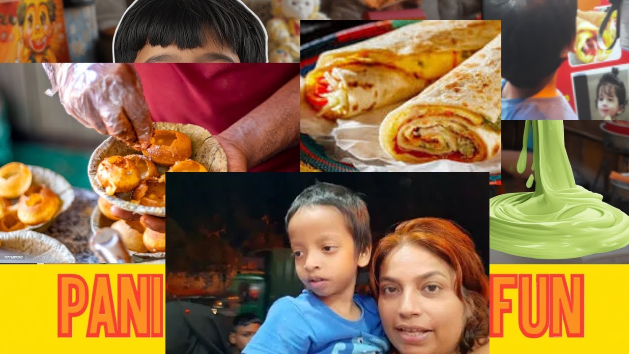 Fun Evening | Pani Puri Se Lake  Egg Roll &  Slime  Play🥰// Vlog