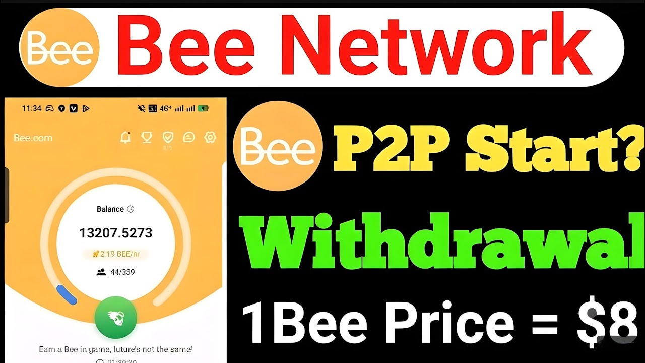 Важные новости 💥 Новое обновление Bee Network ll Наконец-то запущен P2P вывод средств 😱 1Bee = $8...