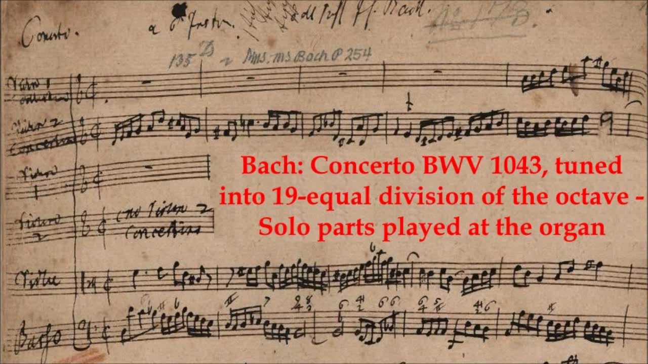 Bach - Concerto BWV 1043 [Microtonal, 19edo]