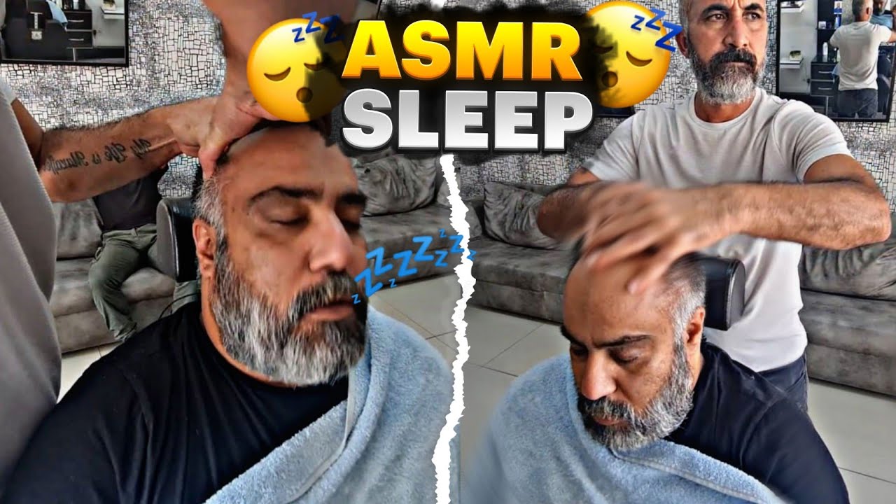 💆🏻‍♂️ASMR Turkish head massage- You will fall Sleep with this video 😴Angry barber