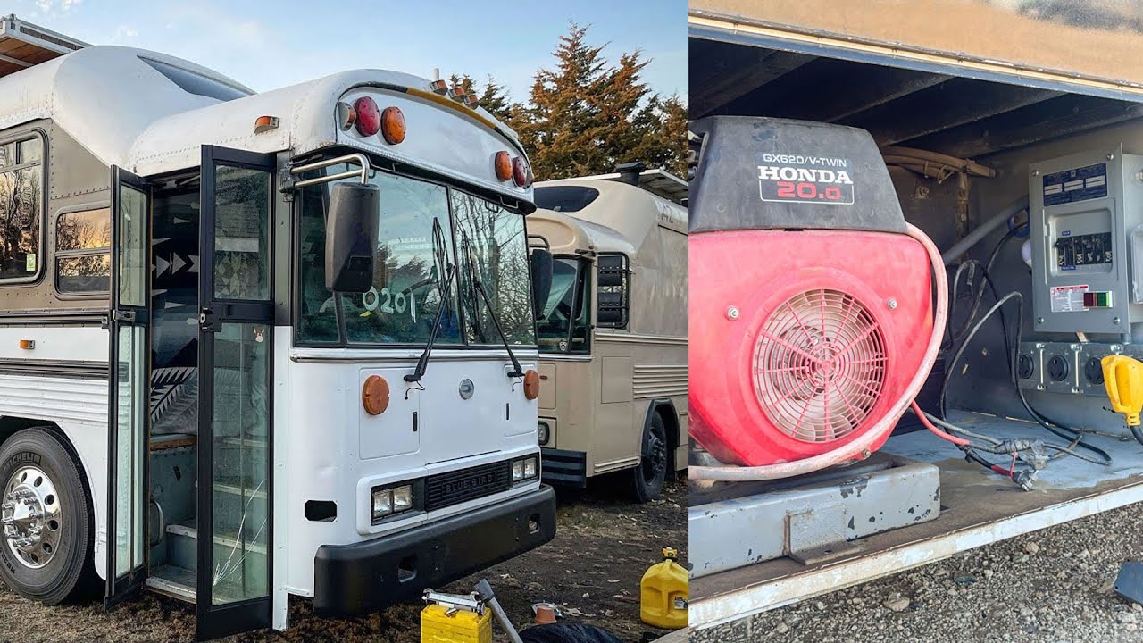 Installing A 15 kw Honda Generator In My School Bus Tiny House