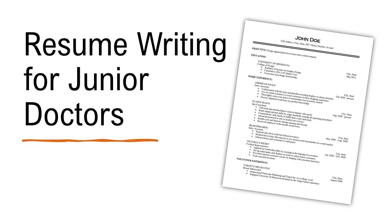 CV & Resume Writing for Students & Junior Doctors