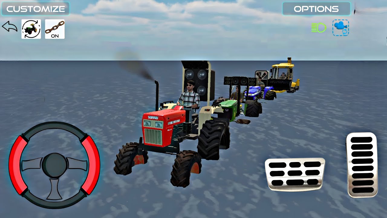 Indian JCB Stuck in Sea And Tractors  Rescued The JCB from Sea 😱 #jcbgame #tractorgame #gaming