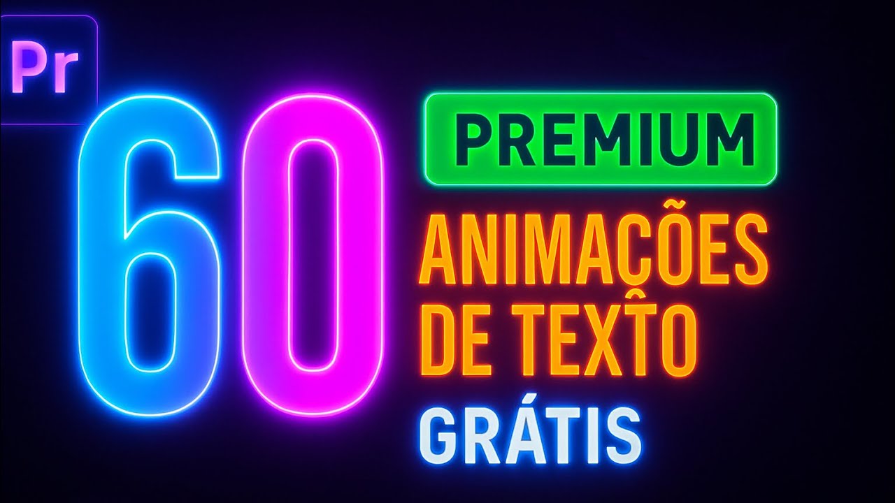 60 Anima&ccedil;&otilde;es de Texto GR&Aacute;TIS para Premiere Pro 🚀