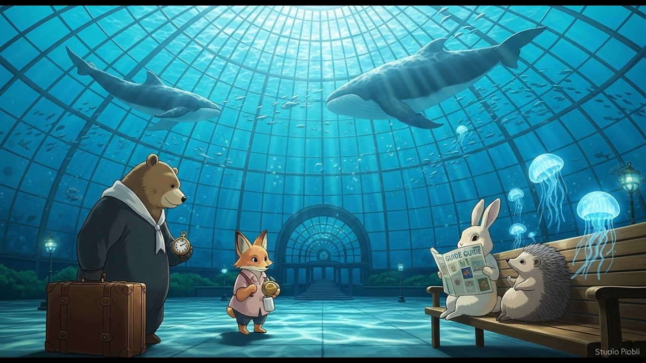[Ghibli Piano] Relaxing Study & Sleep Music – Peaceful Aquarium Visit & Ocean Dreams