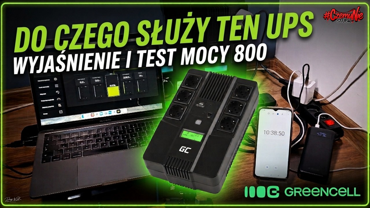 Zabezpiecz sw&oacute;j komputer przed awarią prądu! Test UPS GreenCell AIO 800VA