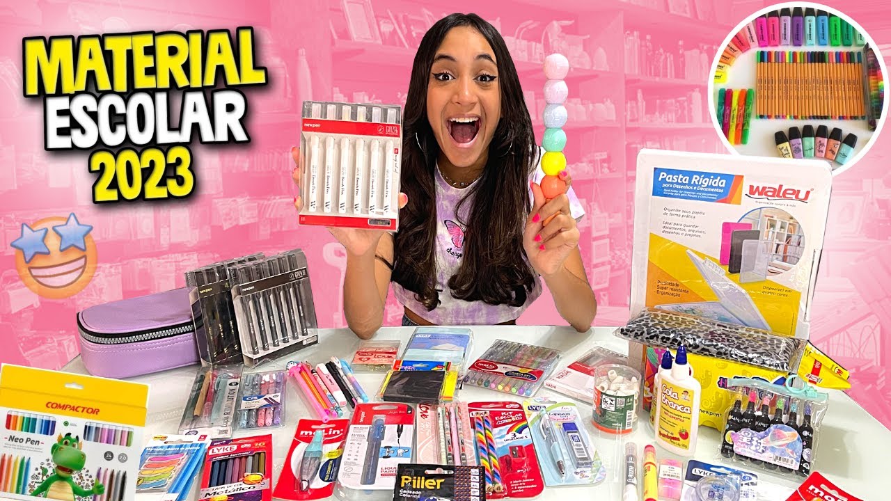 MOSTRANDO MEU MATERIAL ESCOLAR DE 2023 | O MUNDO DE LARISSA