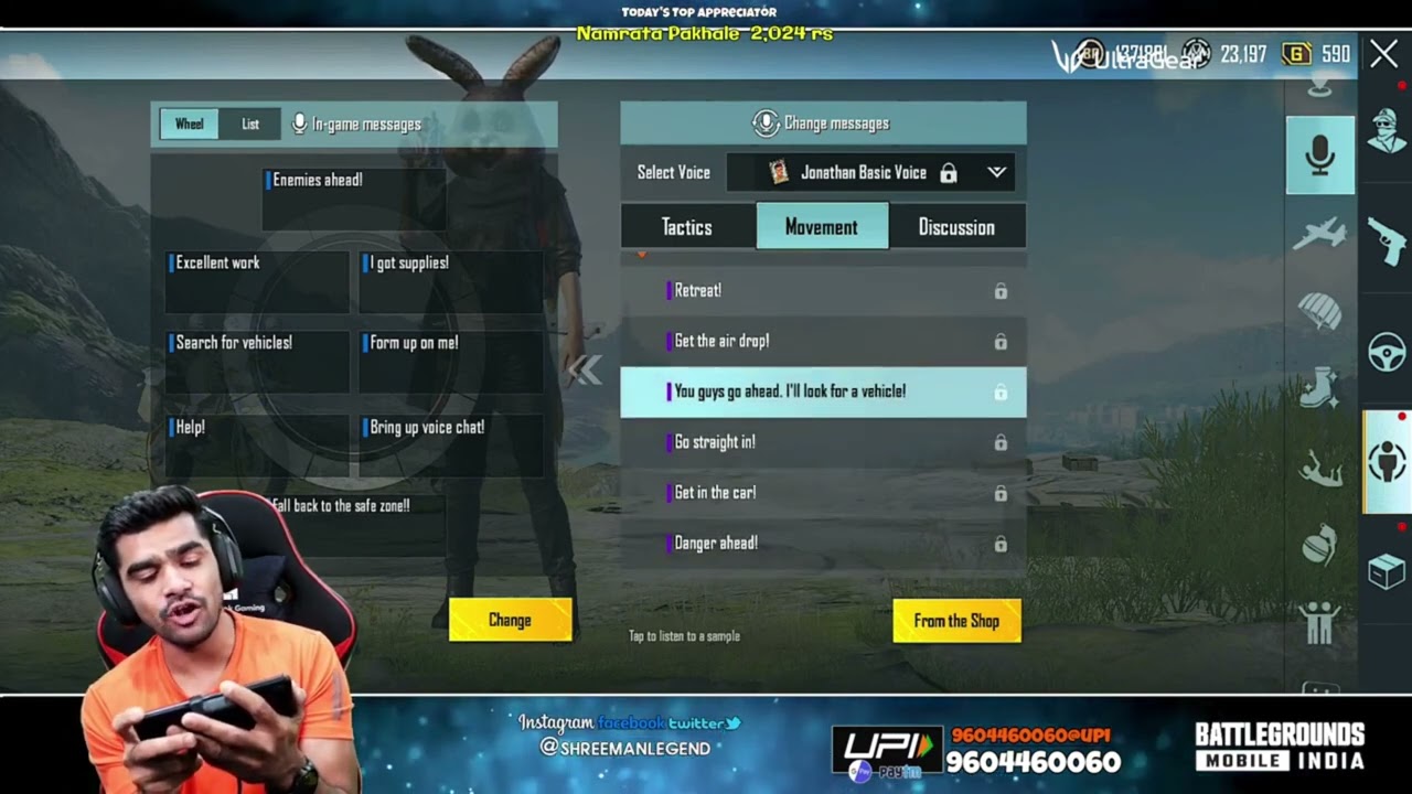 Reaction On Jonathan Voice Pack | Shreeman Legend