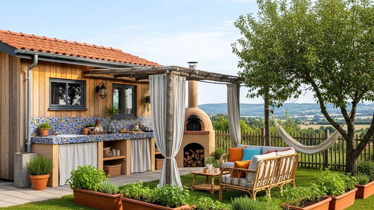 53 Cozy Mediterranean Cabins With Outdoor Kitchens & Small Patios
