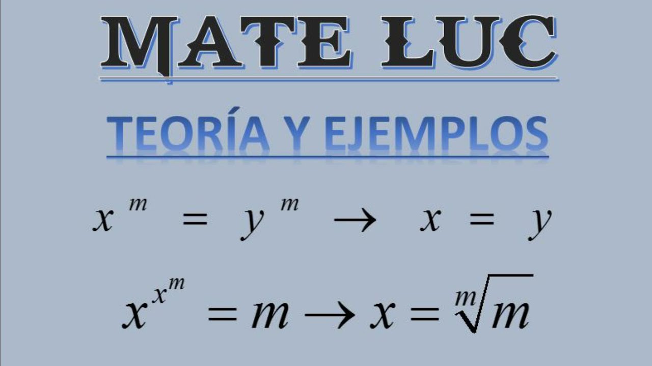 Teoría de exponentes - Parte 12: Segunda propiedad de ecuaciones exponenciales y solución de retos