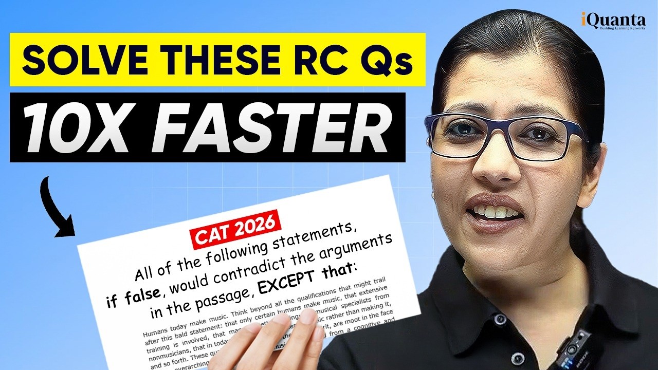 Solve RC Questions 10X Faster | CAT 2026 VARC Strategy by Shabana Ma&rsquo;am