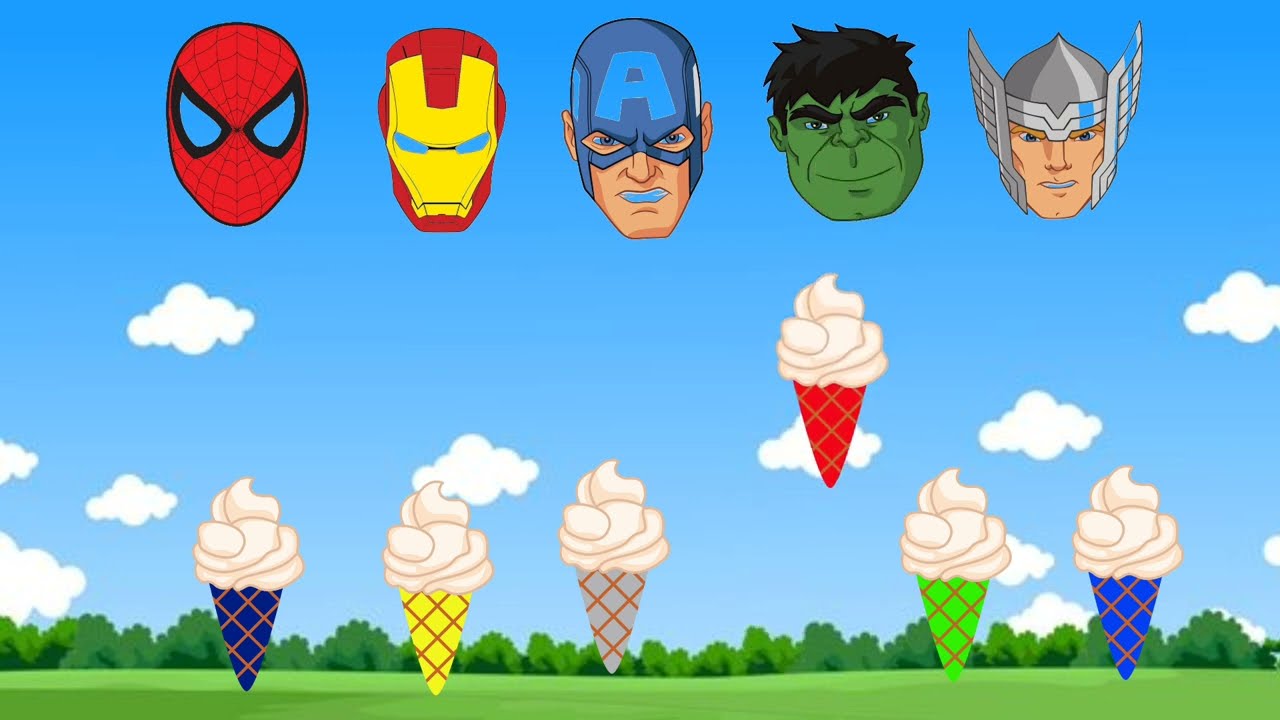 superhero icecream challenge #kidschallenge #superherochallenge #kidsvideos