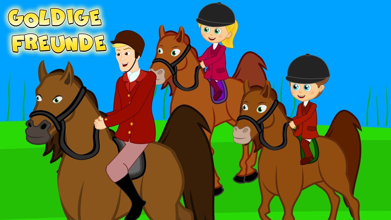 Hoppe Hoppe Reiter (NEUE Version) kinderlied | Kinderlieder | Goldige Freunde