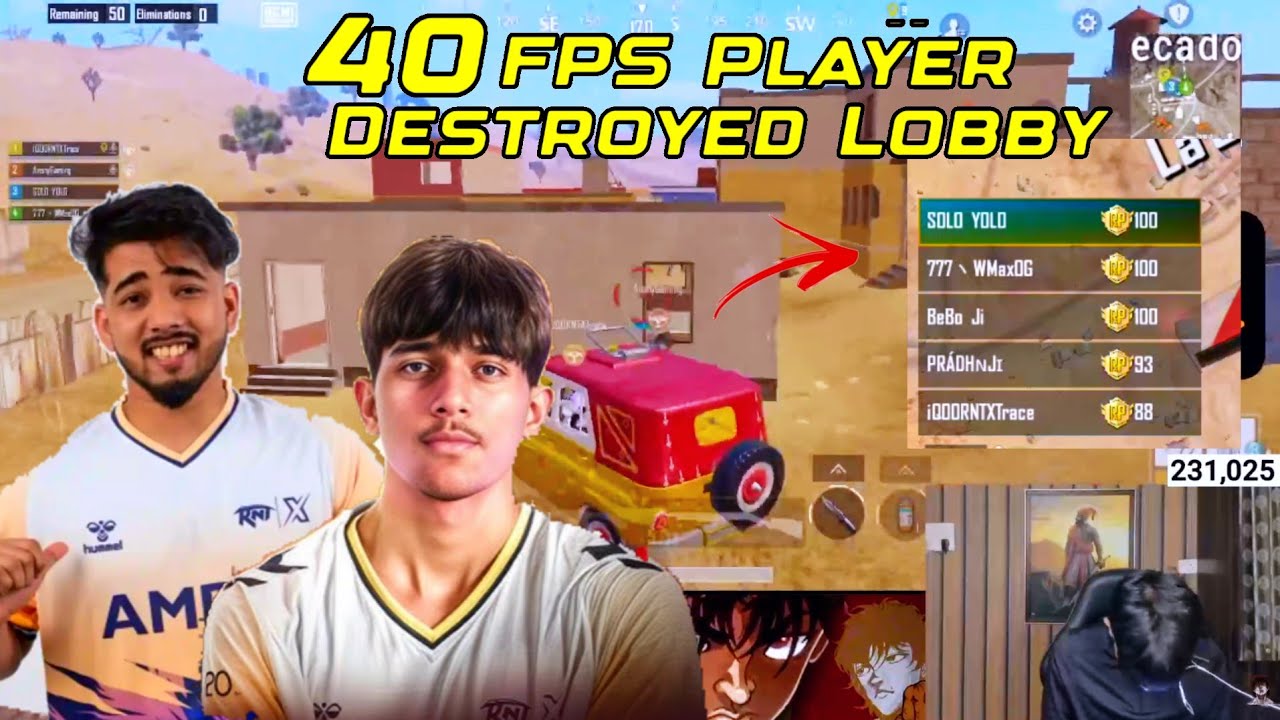 Scout Op 🐐 & Team in My Match💀 || 40 FPS Player Destroyed Lobby👺@WmaxGaming6   !! 😥Sad Ending