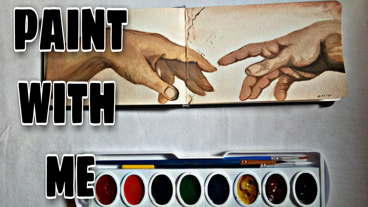 How to Paint Hands (Watercolor Painting) //Creation of Adam