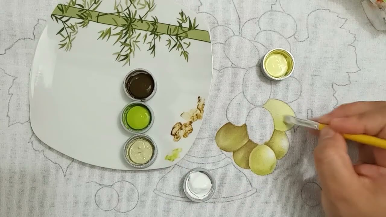 Научитесь рисовать зеленый виноград Рисунок на ткани - Бруно Сильва - Класс 283 - Часть 1