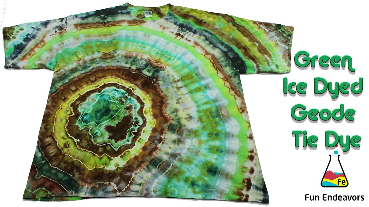 Tie Dye Designs:  Ice Dyed Single Geode Tie Dye Shirt