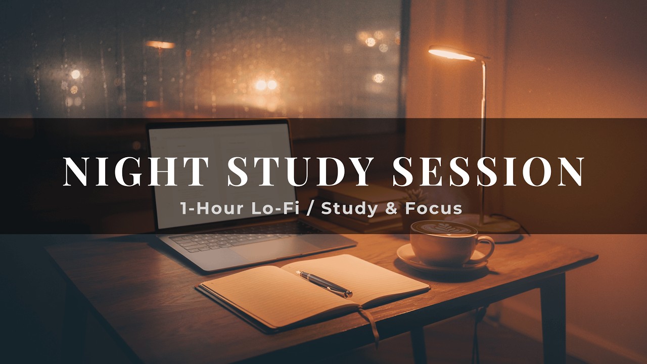 [No Ads] Night Study Session ✍️ 1 Hour No Lyrics Lofi to Boost Productivity