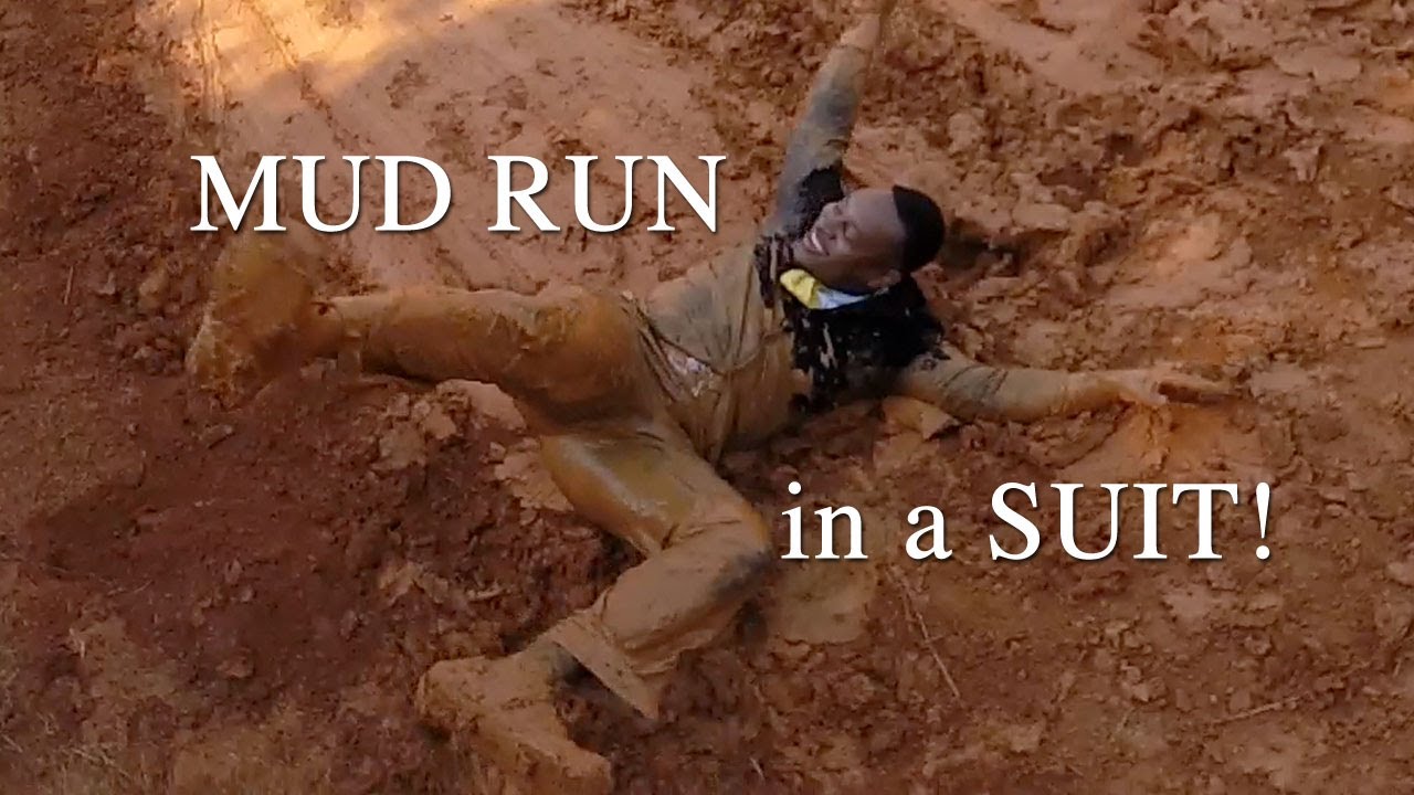 3 Mile Zombie Mud Run in a suit with Larry Pickett, Jeff Teague and Zack Teague