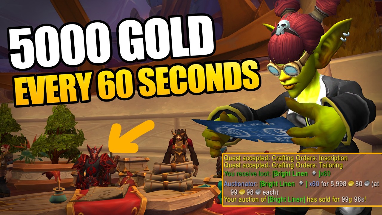 5000 Gold Every 60 Seconds Midnight WoW