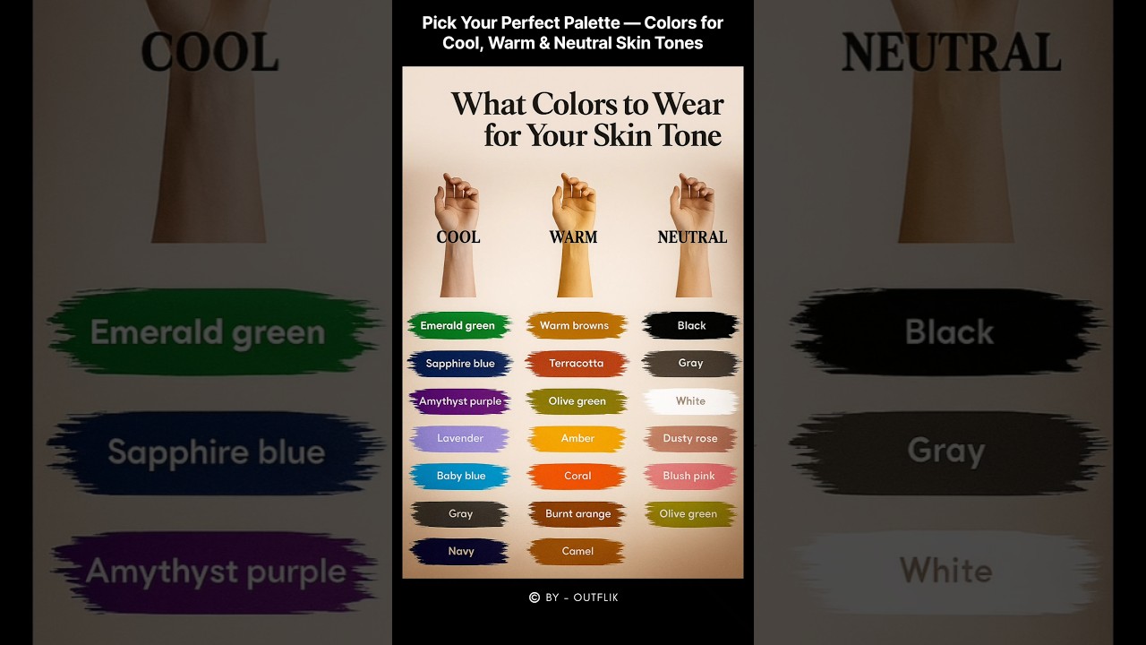 Pick Your Perfect Palette &mdash;Colors for Cool, Warm & Neutral Skin Tones #OOTD #StyleInspo #FashionTips