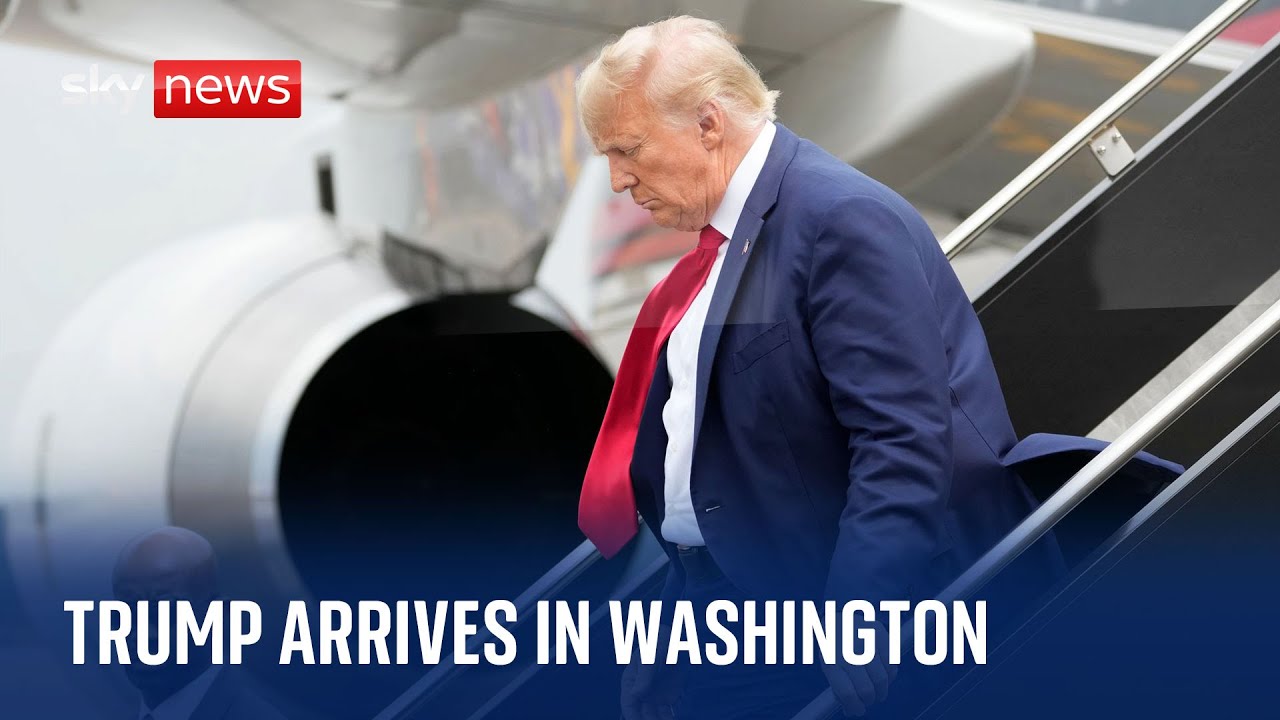 Donald Trump en route to courthouse in Washington
