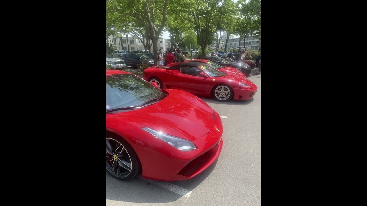 Le RED HORSE Ferrari à la Grande Motte Juin 2025.(Musique Libre de droit).