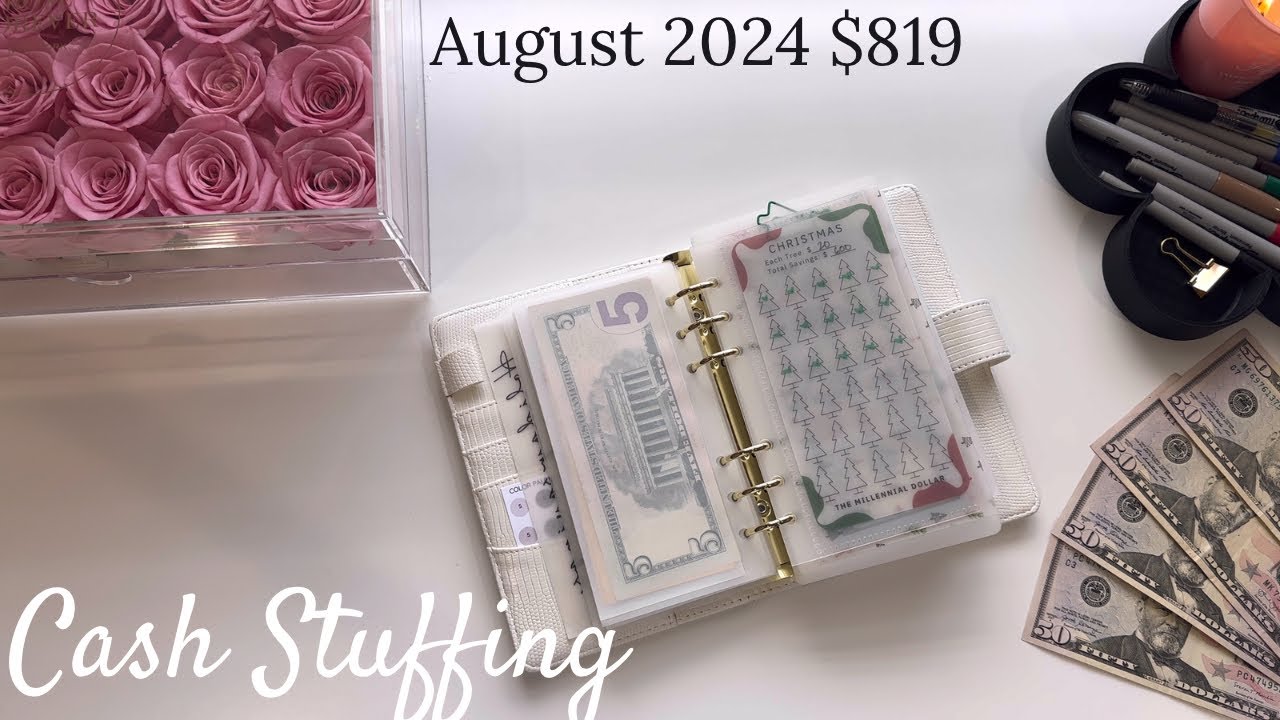 Cash Envelope Stuffing | August 2024 💙