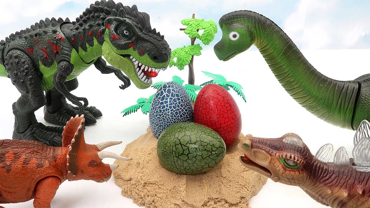 Who's Dinosaur Eggs? Jurassic World Dinosaur Born In Dinosaur Eggs Toys 공룡 알 부화 티라노