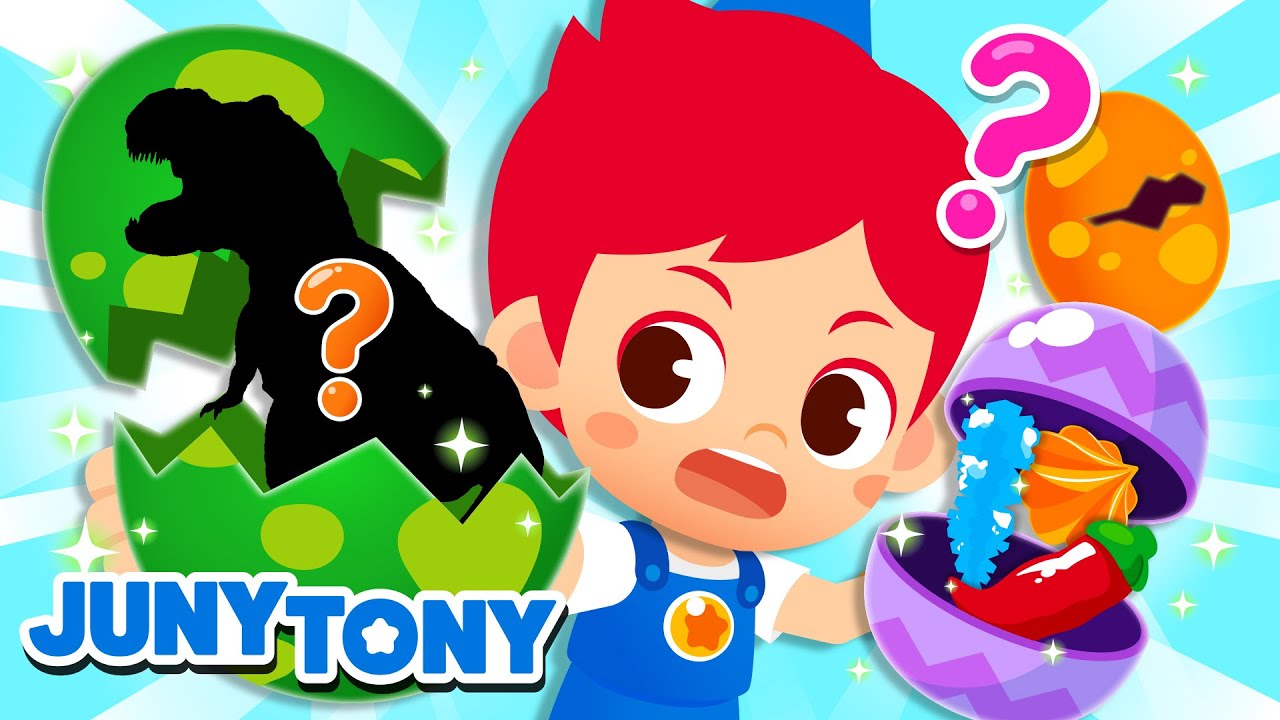 O Que Há Dentro do Ovo? | Ovos Surpresa | Música Infantil | JunyTony em Português
