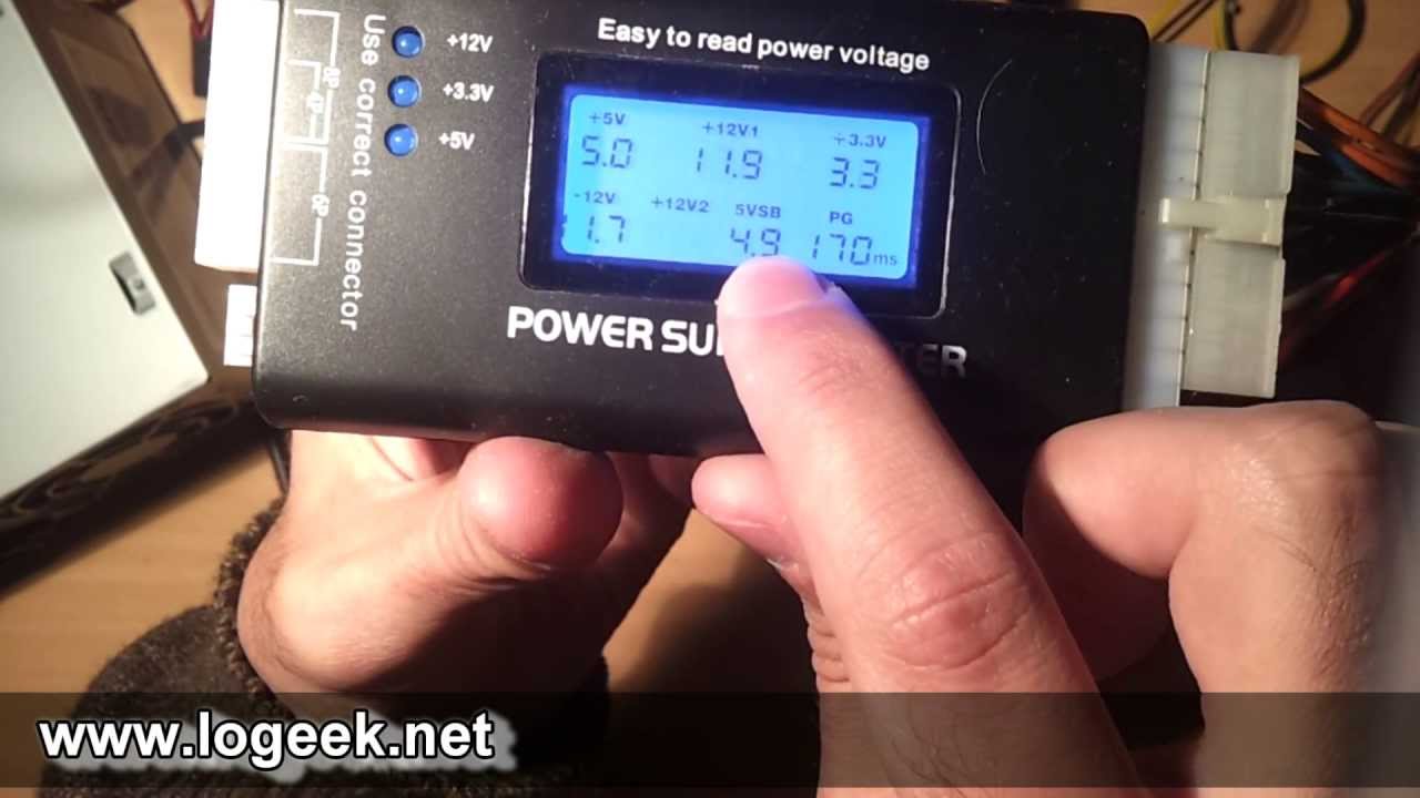 TESTER para fuente ATX - POWER GOOD ATX POWER SUPPLY TESTER - www.logeek.net