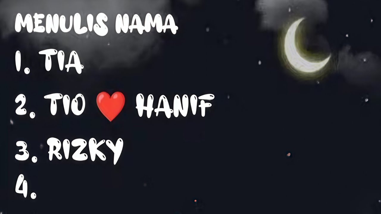 Menulis Nama Kalian