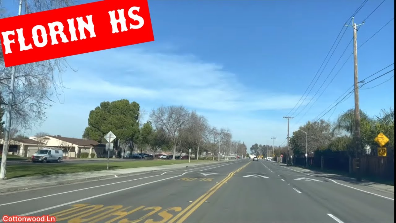SACRAMENTO CALIFORNIA, driving tour, FLORIN HIGH SCHOOL