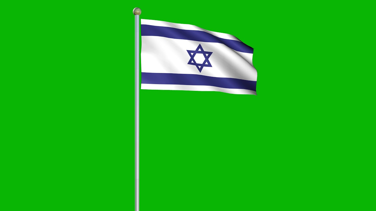 Israel Flag #1 - 4K Green screen FREE high quality effects