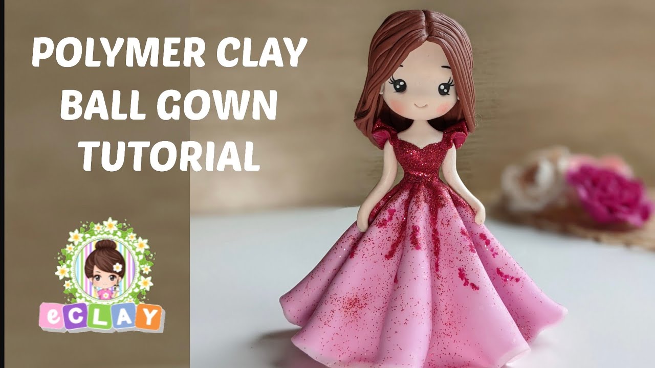 HOW TO MAKE BALL GOWN POLYMER CLAY 
