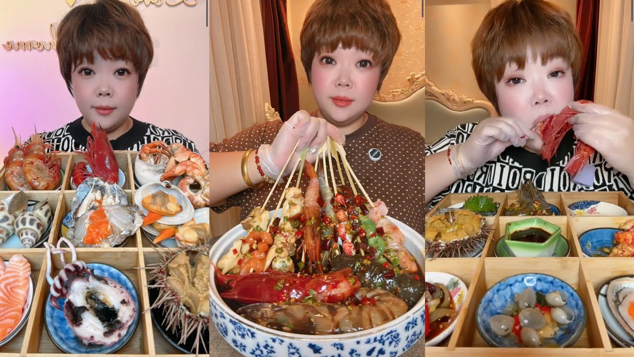 Eat shrimp 🦐🦐🦐 oysters Seafood  shrimp🦞 eggs shrimp 🦐#lopster #seafood #chinesefood,