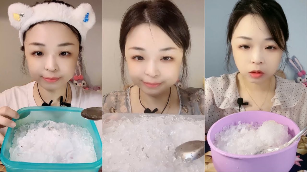 White Ice Eating ASMR | Crushed Ice | Ice Eating