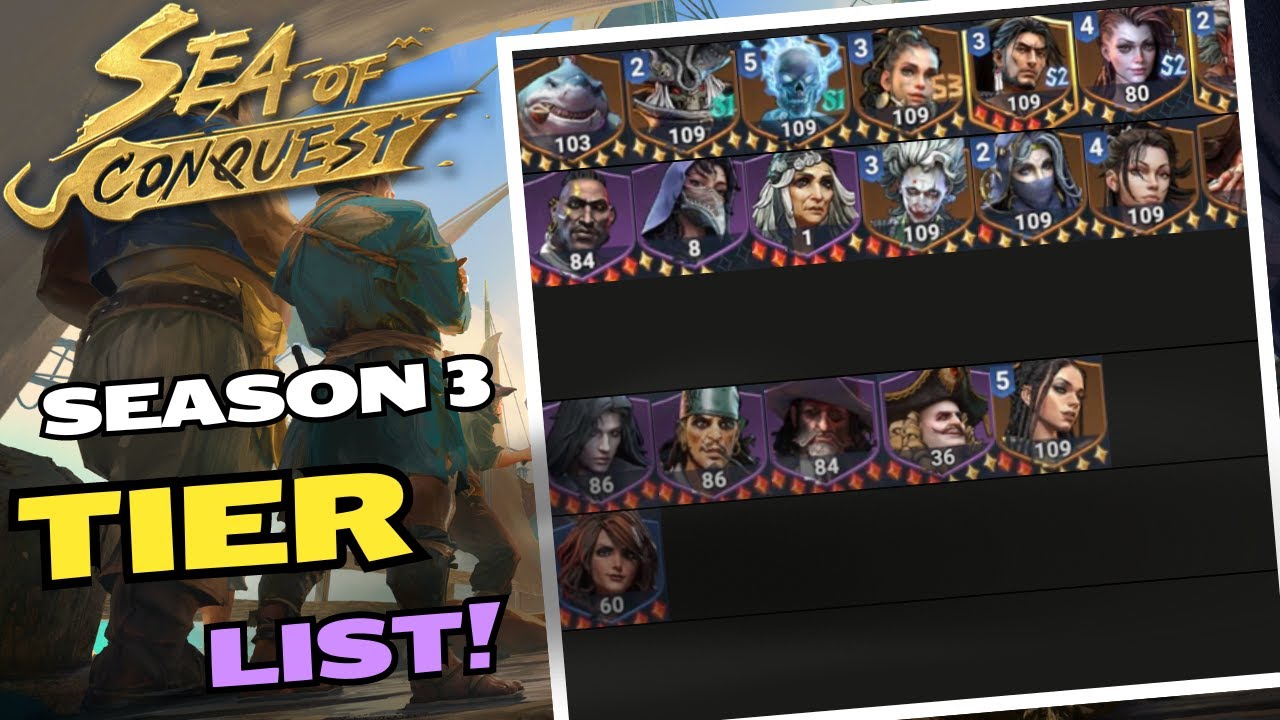 Season 3 Tier List [F2P & P2W] Sea of Conquest May 2024